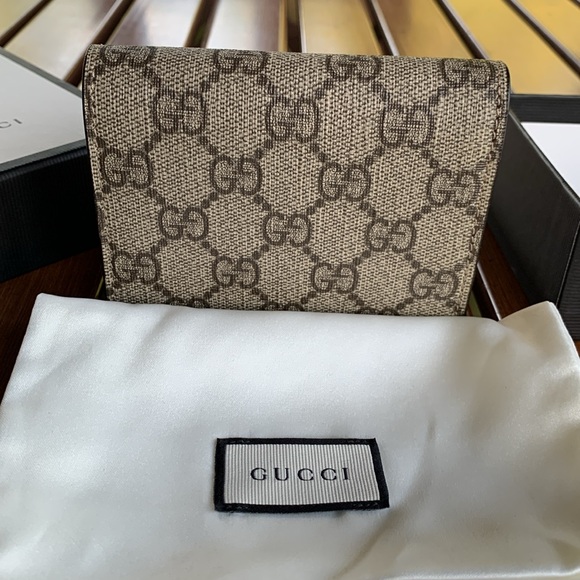 NWOT GUCCI GG Supreme Monogram Bosco Patch Card Case/Wallet - Picture 5 of 15